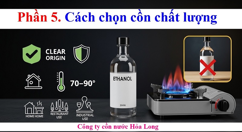 Cồn Đốt Bếp Cồn Là Gì? Cách Chọn Và Sử Dụng Hiệu Quả, An Toàn
